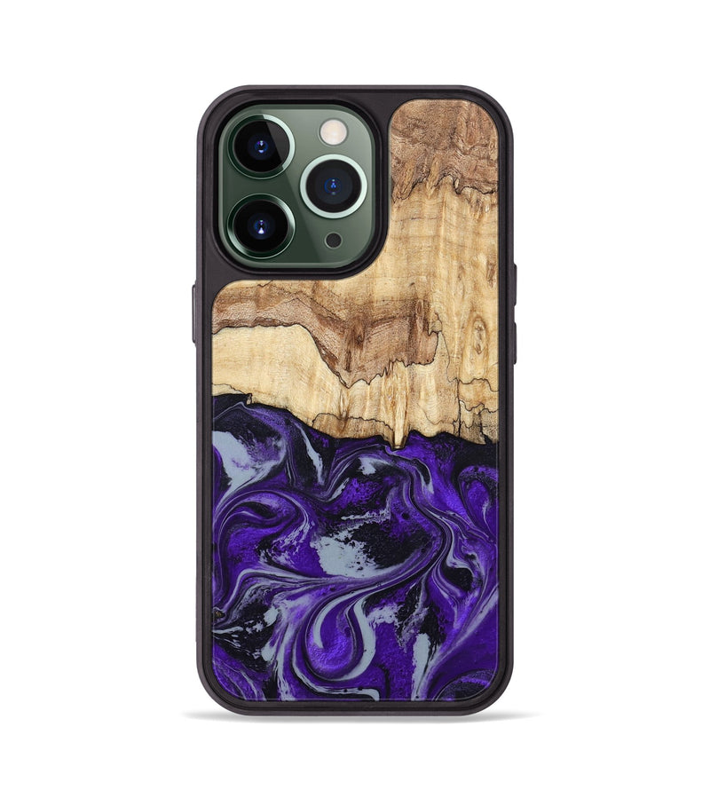 iPhone 13 Pro Wood Phone Case - Sandy (Purple, 798332)