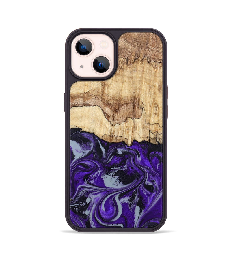 iPhone 14 Wood Phone Case - Sandy (Purple, 798332)