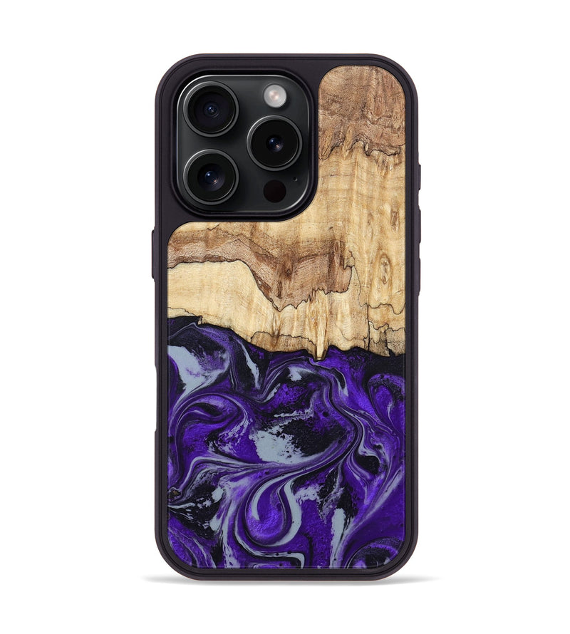 iPhone 16 Pro Wood Phone Case - Sandy (Purple, 798332)