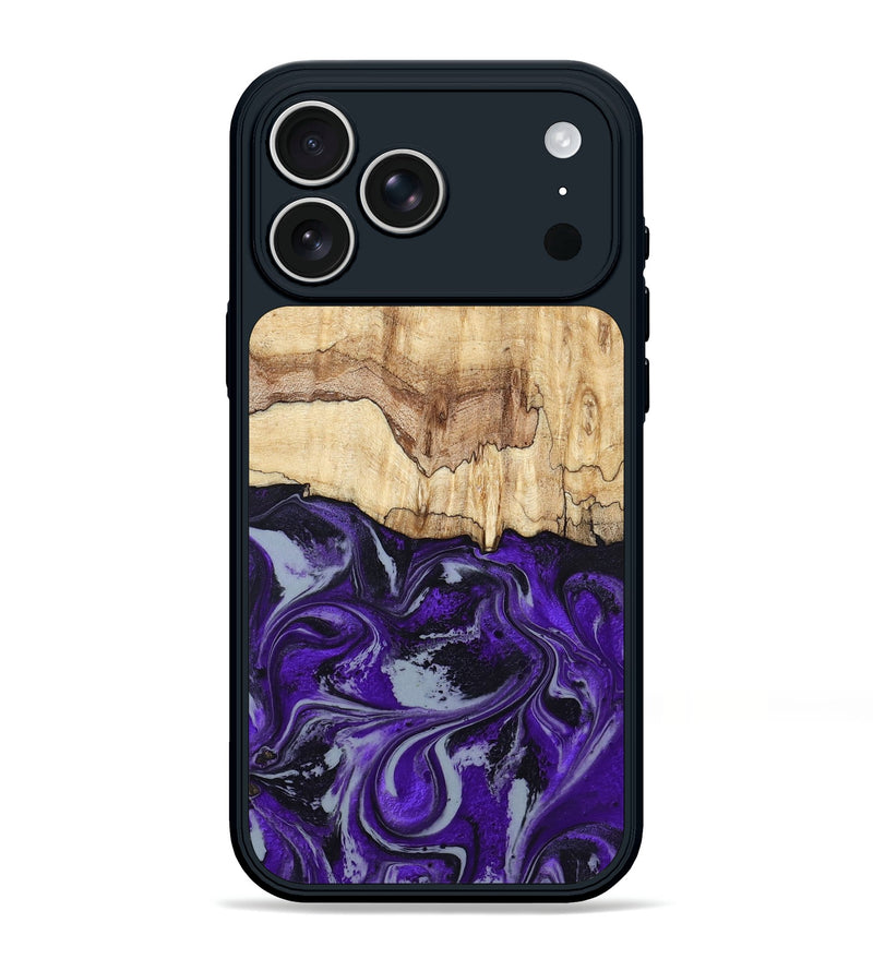 iPhone 17 Pro Max Wood Phone Case - Sandy (Purple, 798332)
