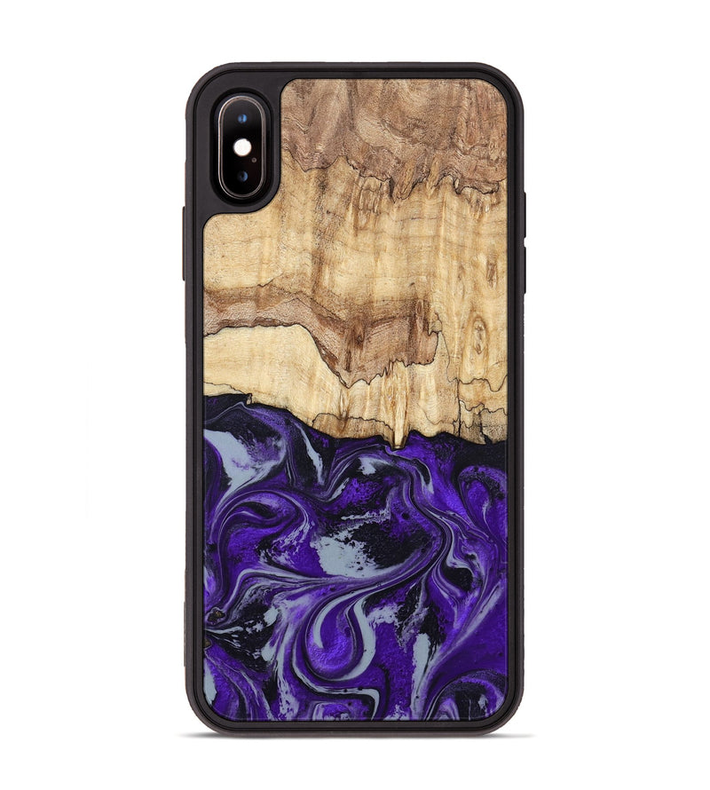 iPhone Xs Max Wood Phone Case - Sandy (Purple, 798332)