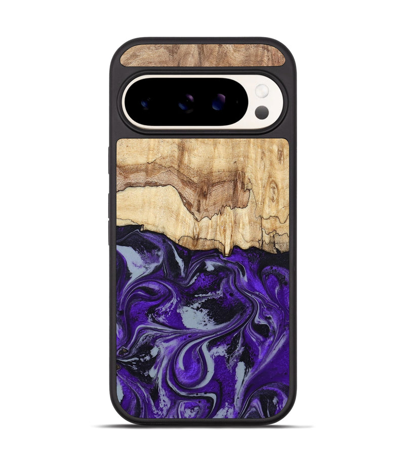 Pixel 9 Wood Phone Case - Sandy (Purple, 798332)
