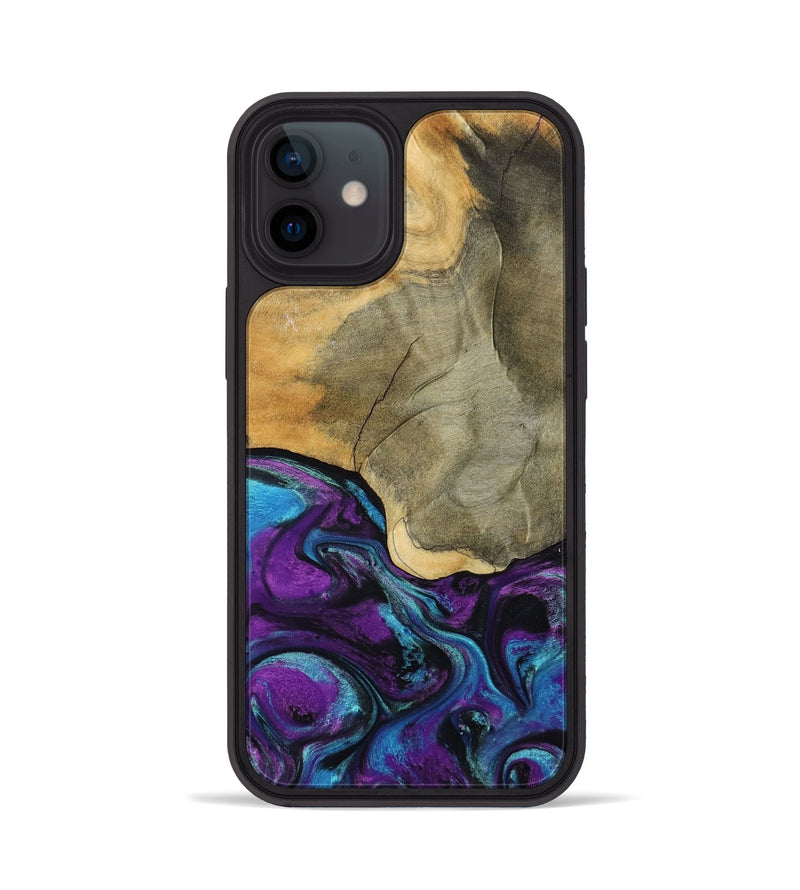 iPhone 12 Wood Phone Case - Gatlin (Purple, 798336)
