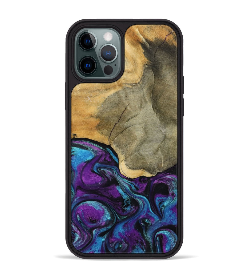 iPhone 12 Pro Max Wood Phone Case - Gatlin (Purple, 798336)