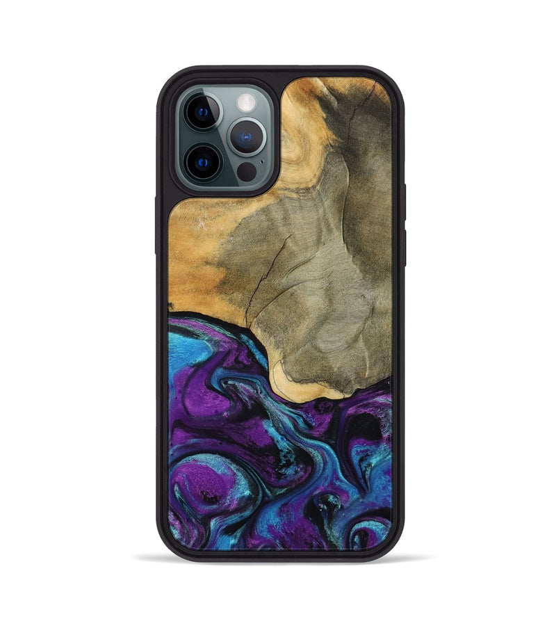 iPhone 12 Pro Wood Phone Case - Gatlin (Purple, 798336)