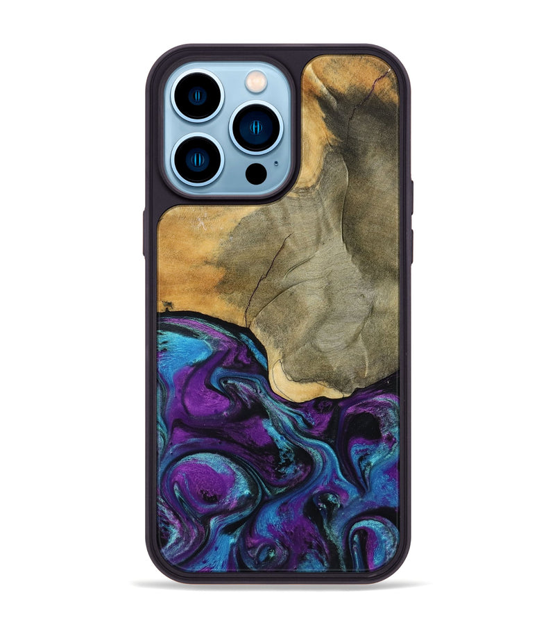 iPhone 14 Pro Max Wood Phone Case - Gatlin (Purple, 798336)