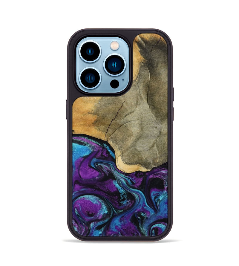 iPhone 14 Pro Wood Phone Case - Gatlin (Purple, 798336)