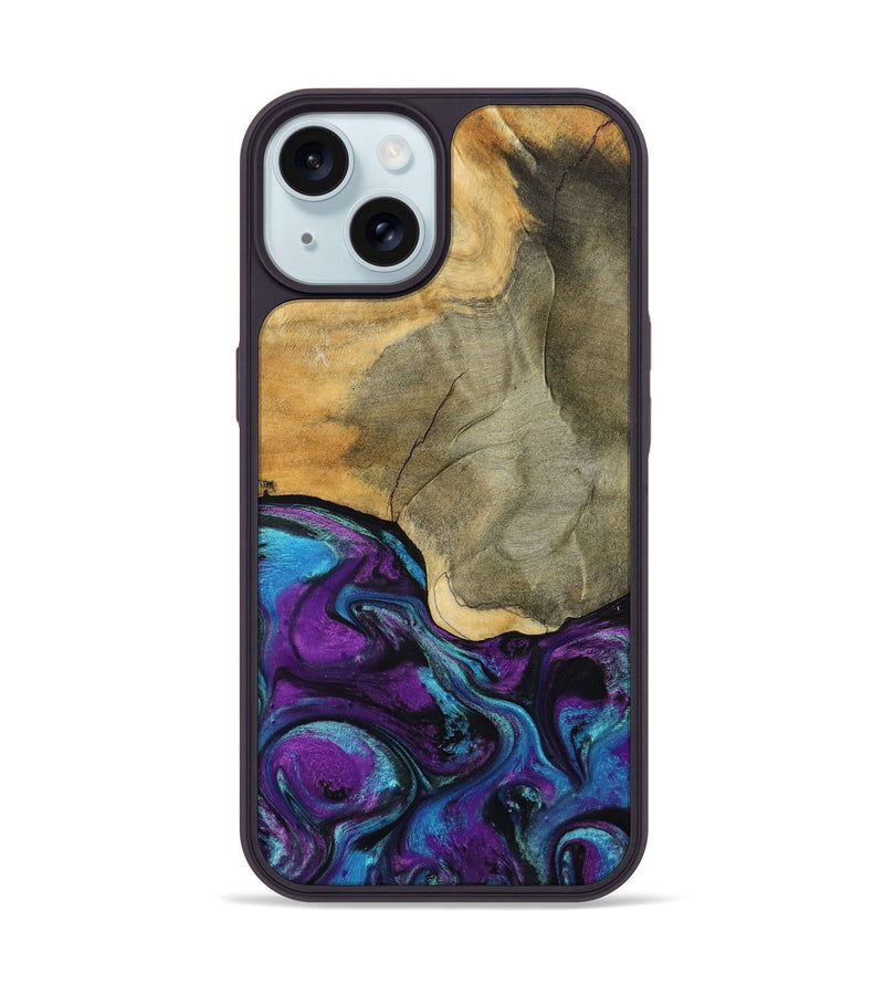 iPhone 15 Wood Phone Case - Gatlin (Purple, 798336)