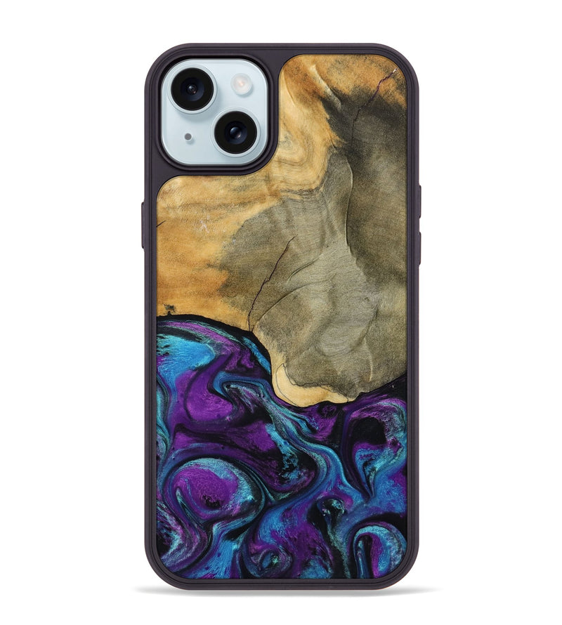 iPhone 15 Plus Wood Phone Case - Gatlin (Purple, 798336)