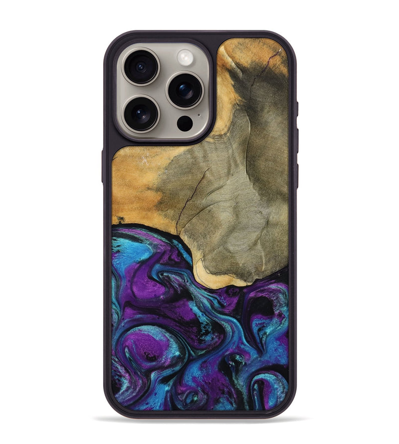 iPhone 15 Pro Max Wood Phone Case - Gatlin (Purple, 798336)