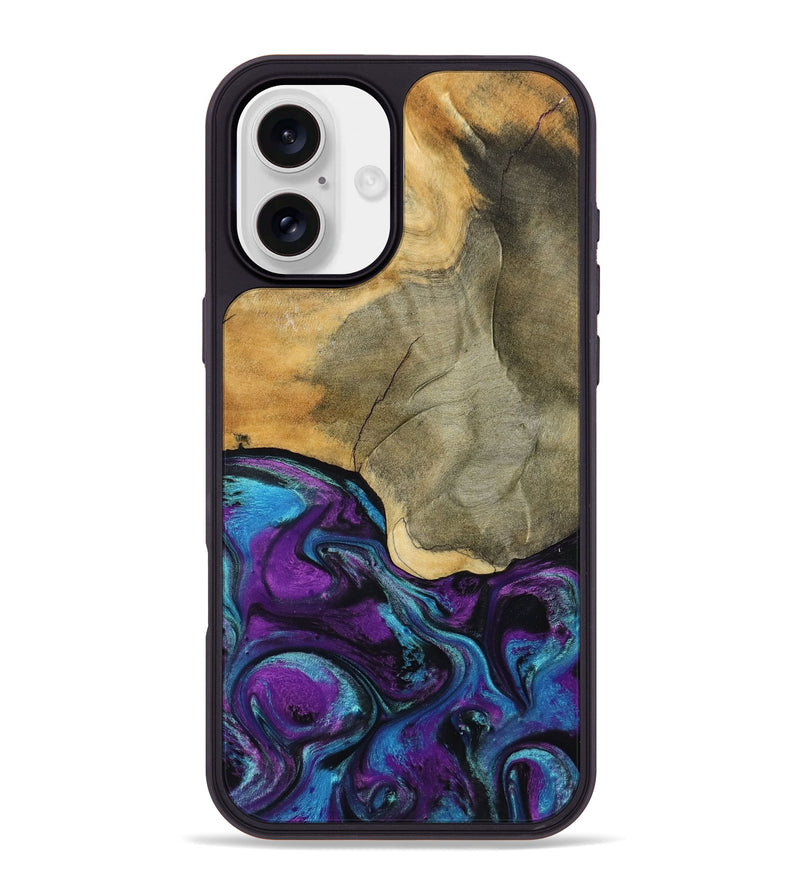iPhone 16 Plus Wood Phone Case - Gatlin (Purple, 798336)