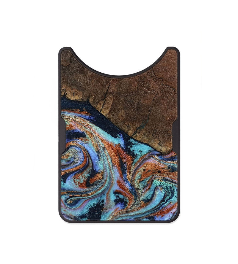 Alloy Wood Wallet - Ina (Teal & Gold, 798340)