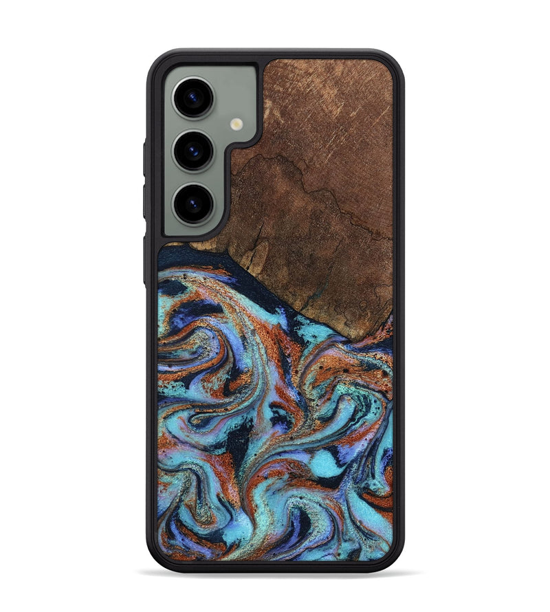 Galaxy S24 Plus Wood Phone Case - Ina (Teal & Gold, 798340)