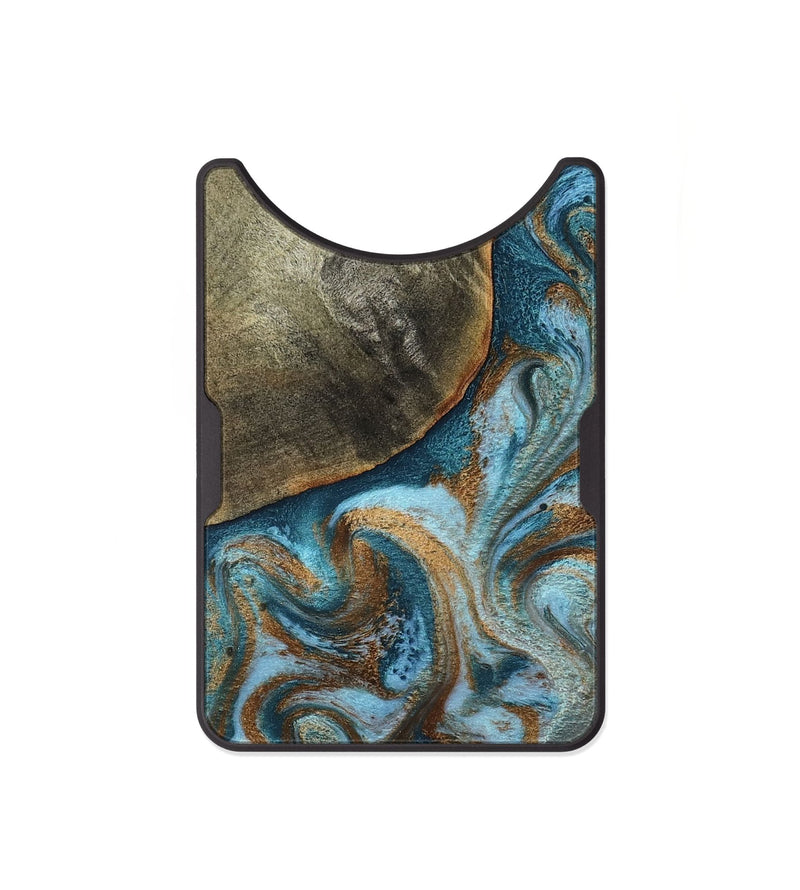 Alloy Wood Wallet - Edgar (Teal & Gold, 798342)