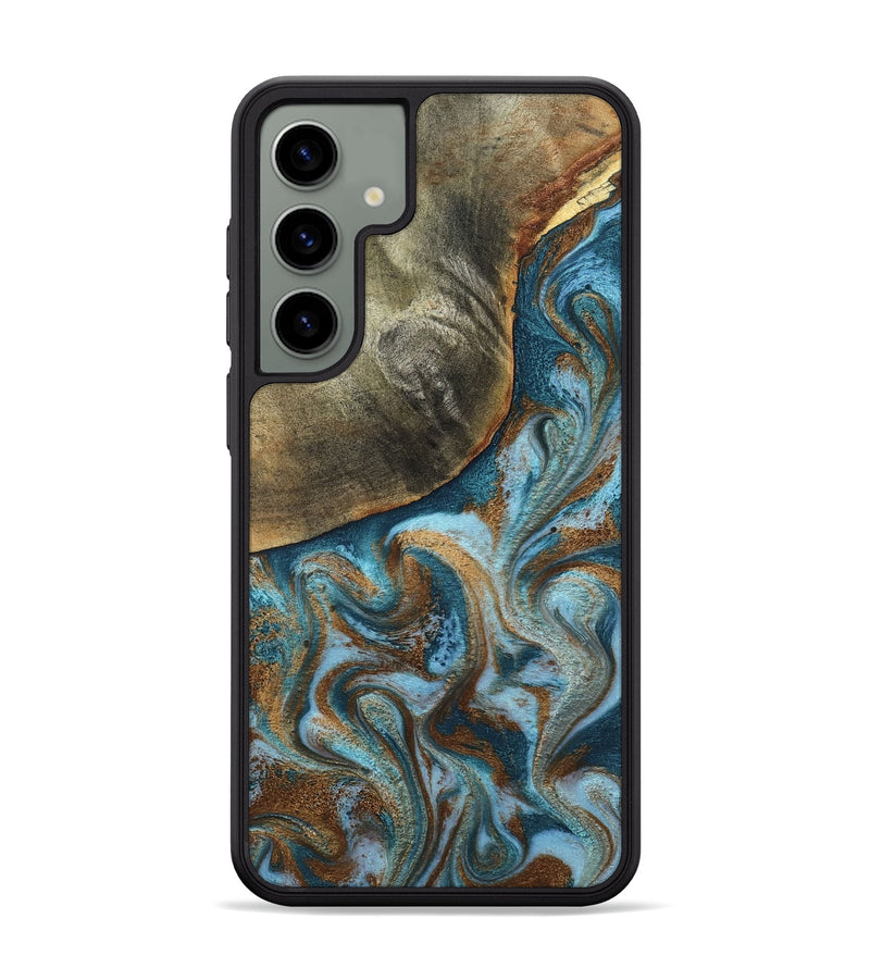 Galaxy S24 Plus Wood Phone Case - Edgar (Teal & Gold, 798342)