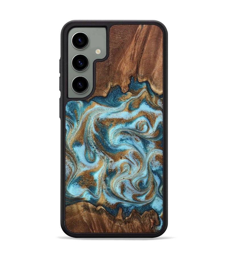 Galaxy S24 Plus Wood Phone Case - Cruz (Teal & Gold, 798343)