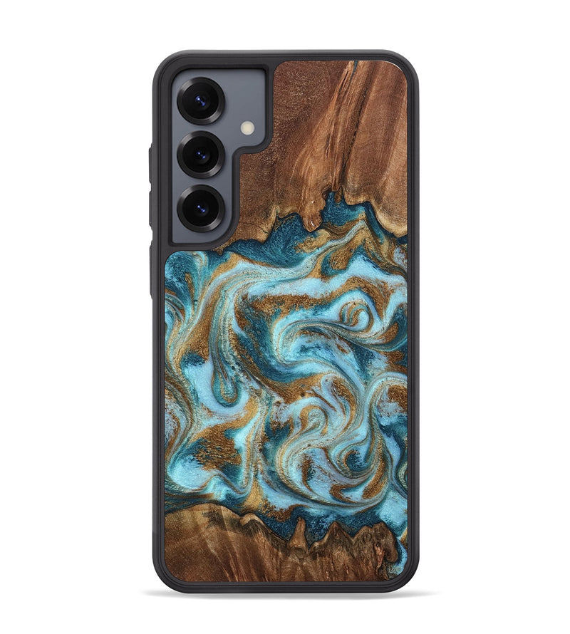 Galaxy S25 Plus Wood Phone Case - Cruz (Teal & Gold, 798343)