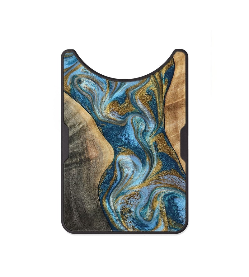 Alloy Wood Wallet - Ander (Teal & Gold, 798350)