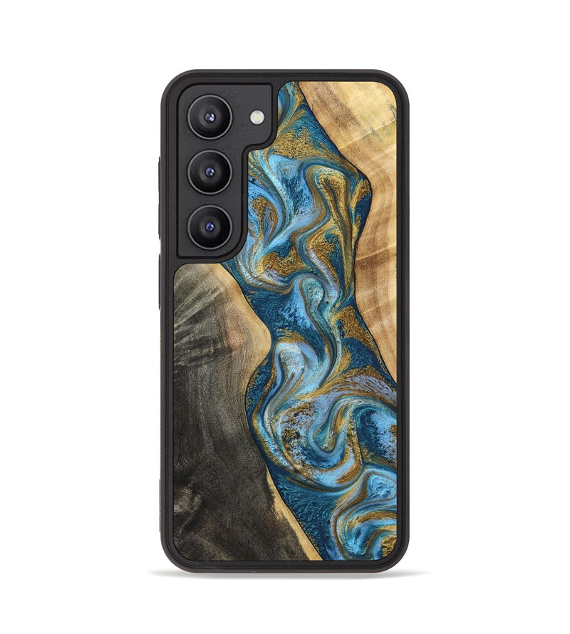 Galaxy S23 Wood Phone Case - Ander (Teal & Gold, 798350)