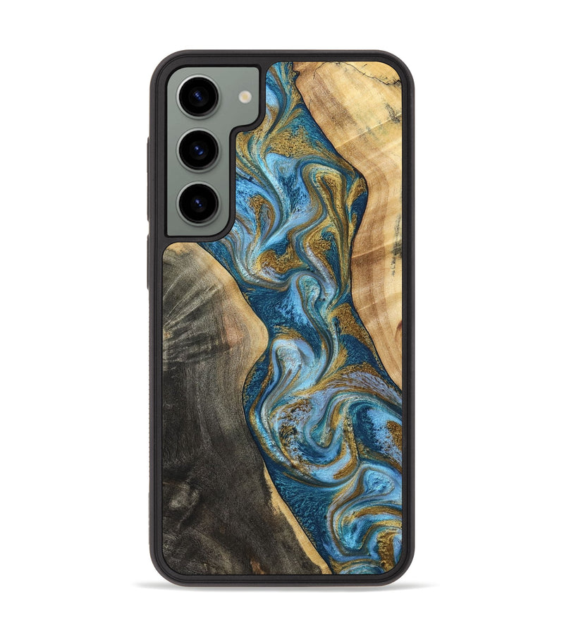 Galaxy S23 Plus Wood Phone Case - Ander (Teal & Gold, 798350)