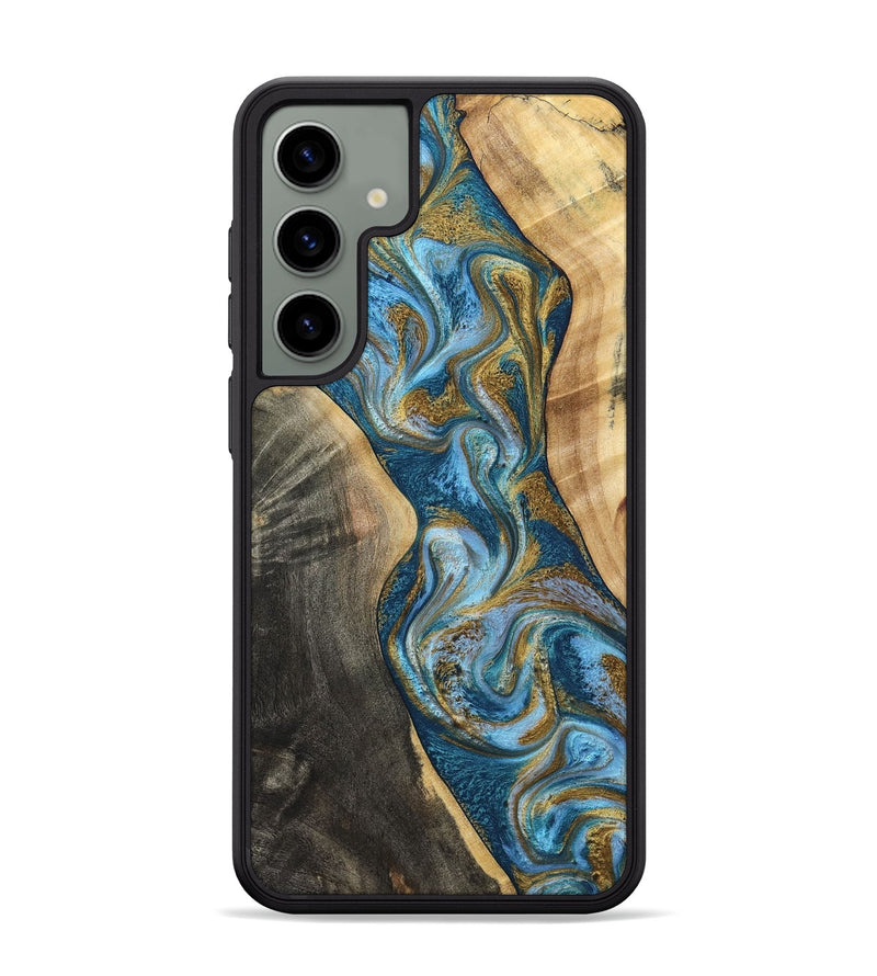 Galaxy S24 Plus Wood Phone Case - Ander (Teal & Gold, 798350)
