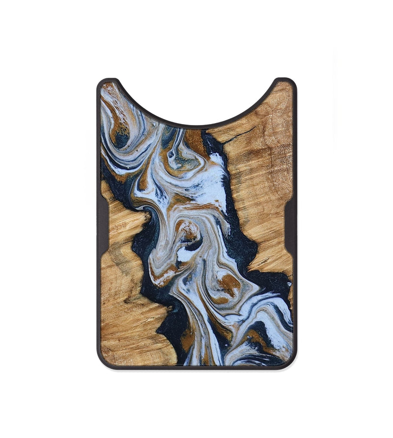 Alloy Wood Wallet - Amelie (Teal & Gold, 798351)