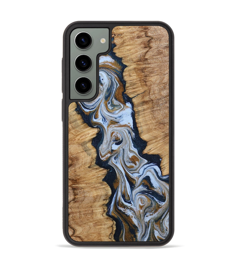 Galaxy S23 Plus Wood Phone Case - Amelie (Teal & Gold, 798351)