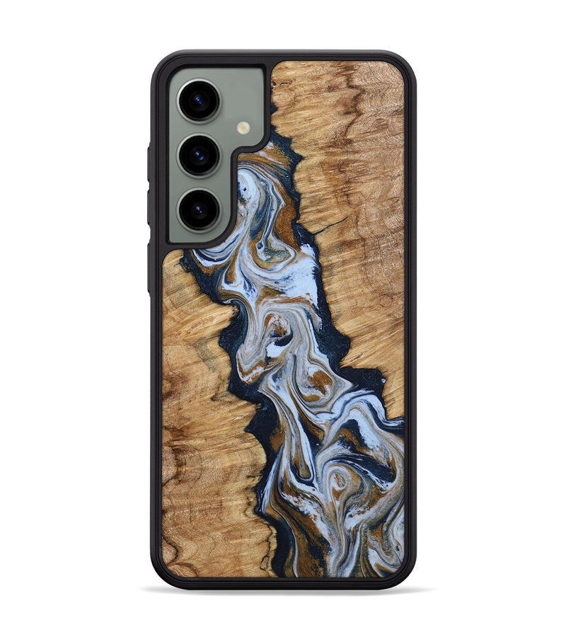 Galaxy S24 Plus Wood Phone Case - Amelie (Teal & Gold, 798351)