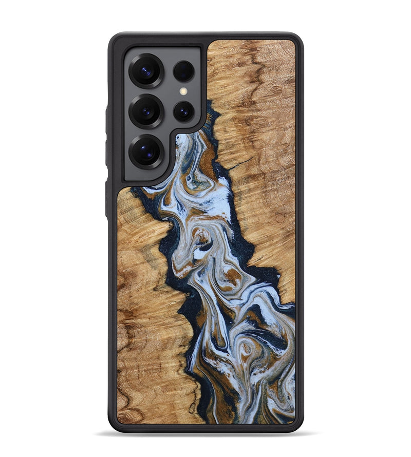 Galaxy S25 Ultra Wood Phone Case - Amelie (Teal & Gold, 798351)