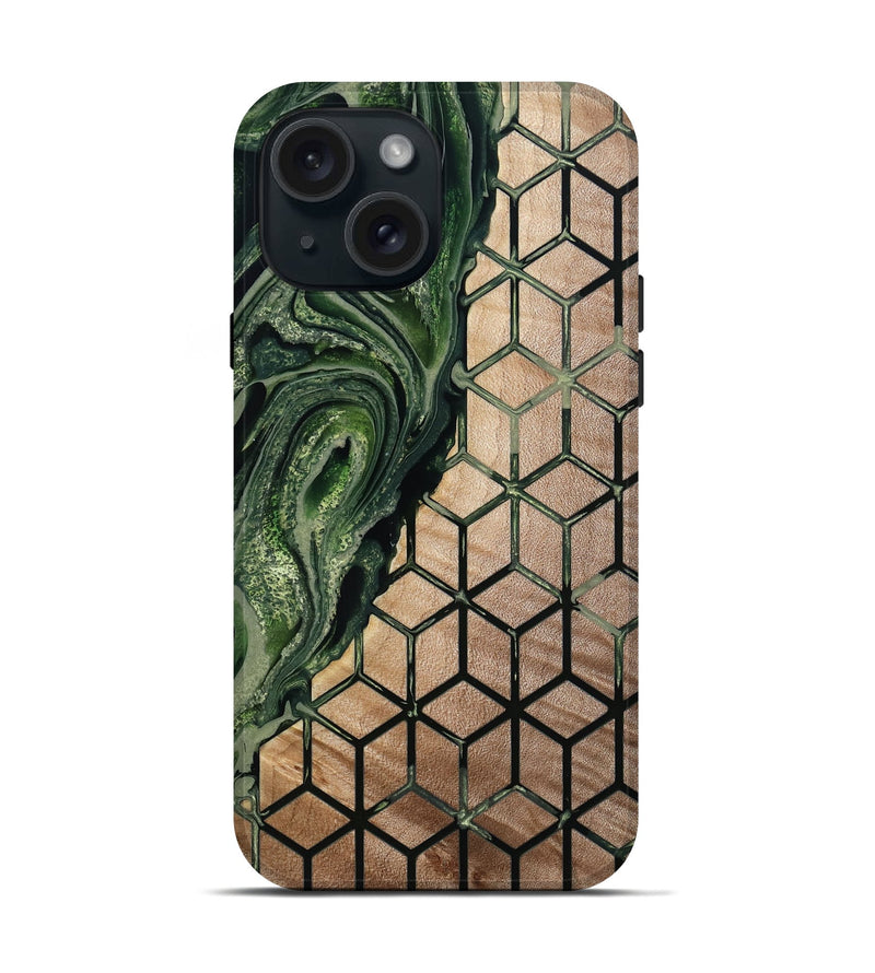 iPhone 15 Wood Live Edge Phone Case - Donavan (Pattern, 798354)