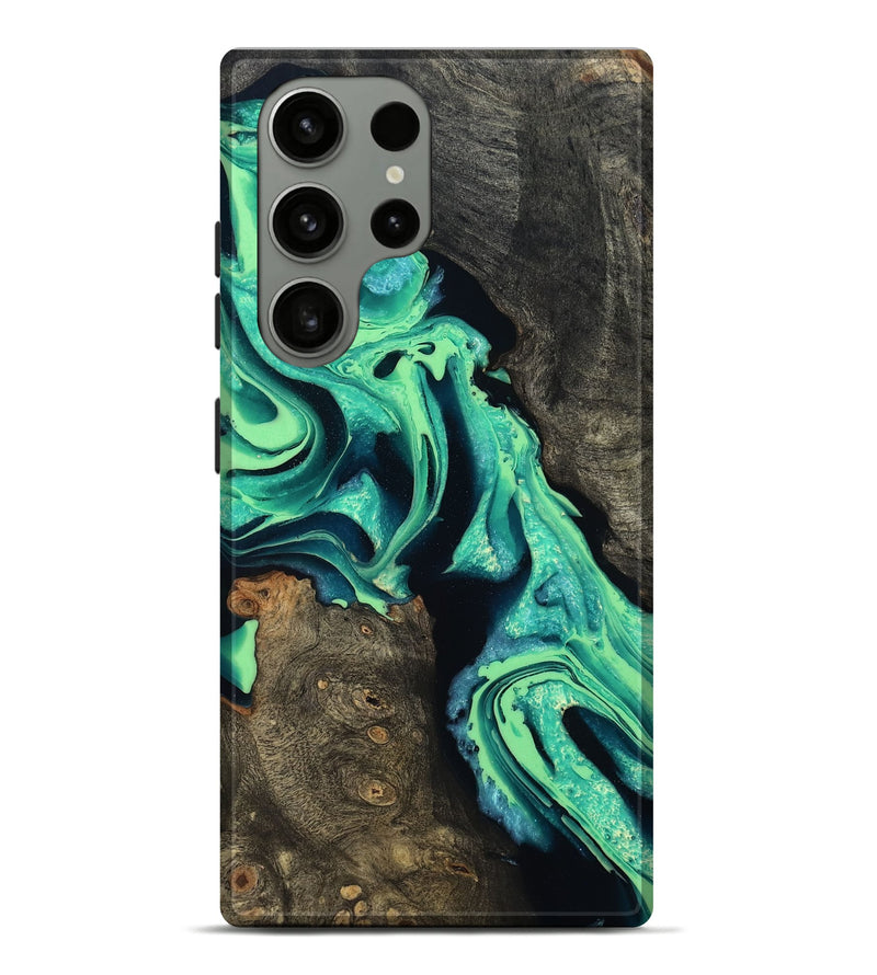 Galaxy S23 Ultra Wood Live Edge Phone Case - Kortney (Green, 798359)