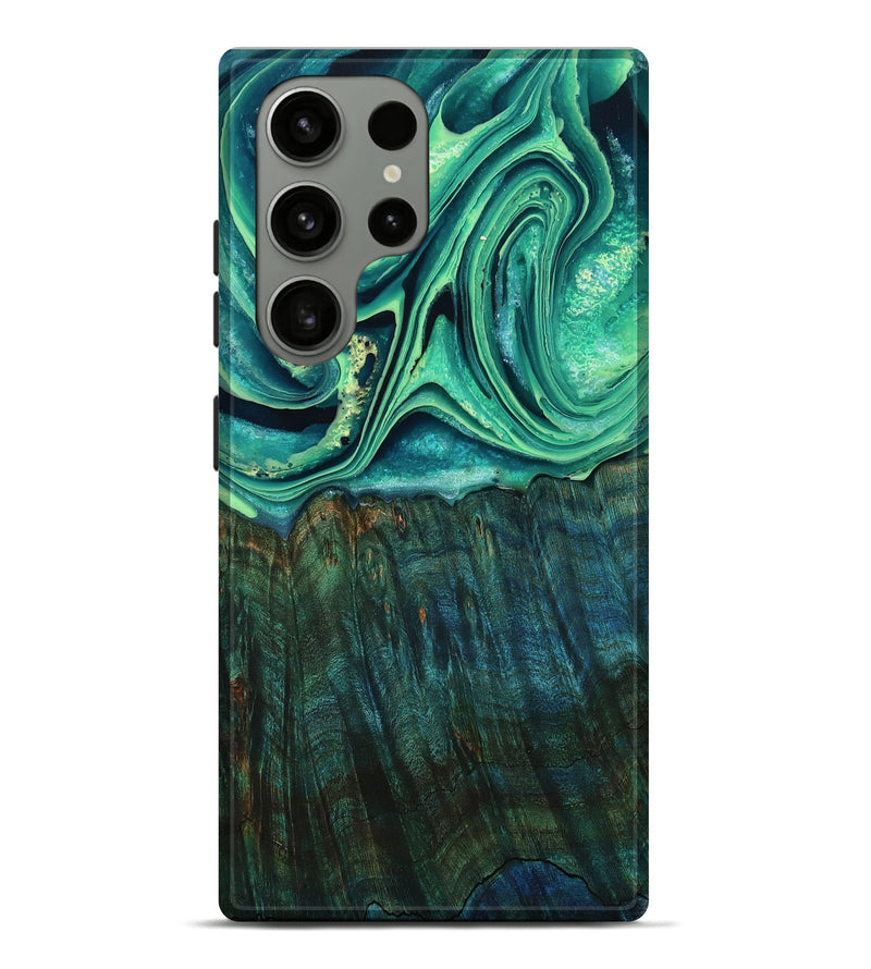 Galaxy S23 Ultra Wood Live Edge Phone Case - Kyree (Green, 798364)