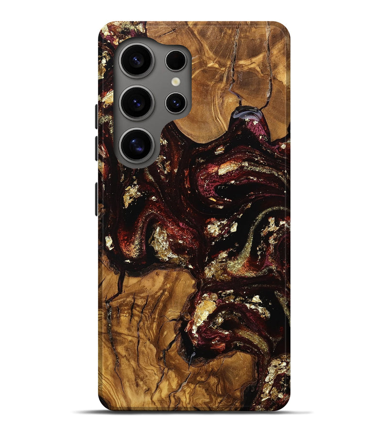 Galaxy S25 Ultra Wood Live Edge Phone Case - Jaheim (Red, 798365)