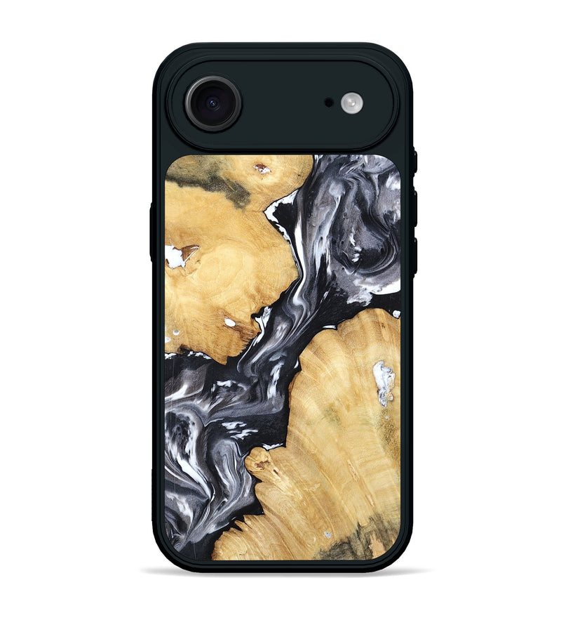 iPhone 17 Air Wood Phone Case - Amir (Black & White, 798369)