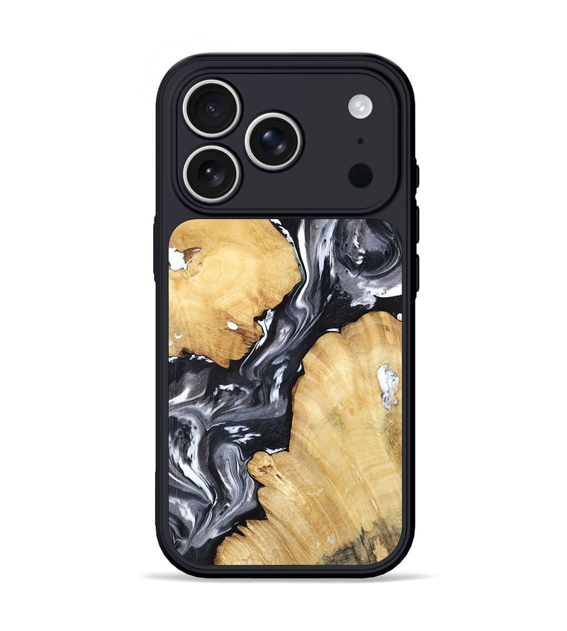 iPhone 17 Pro Wood Phone Case - Amir (Black & White, 798369)
