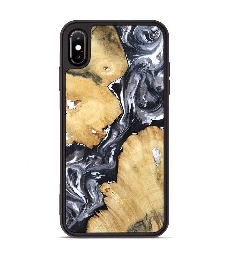 iPhone Xs Max Wood Phone Case - Amir (Black & White, 798369)