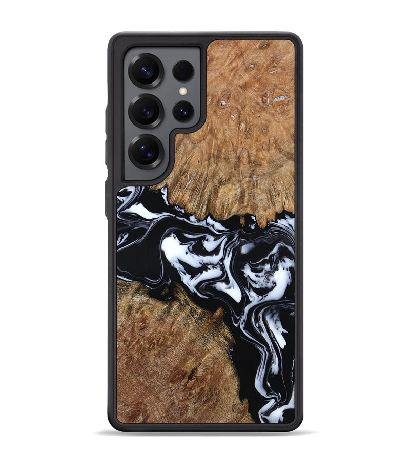 Galaxy S25 Ultra Wood Phone Case - Gemma (Black & White, 798370)