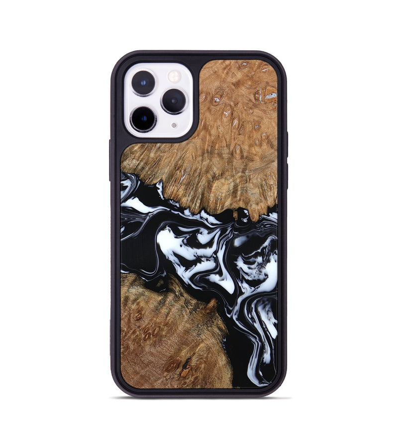 iPhone 11 Pro Wood Phone Case - Gemma (Black & White, 798370)