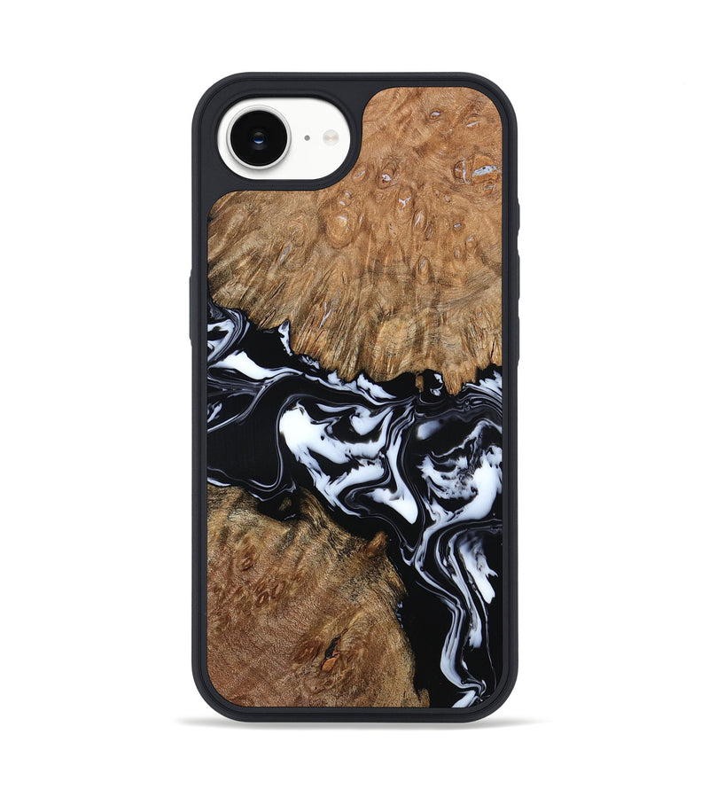 iPhone 16e Wood Phone Case - Gemma (Black & White, 798370)