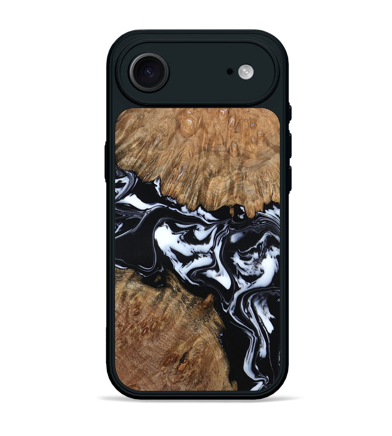 iPhone 17 Air Wood Phone Case - Gemma (Black & White, 798370)