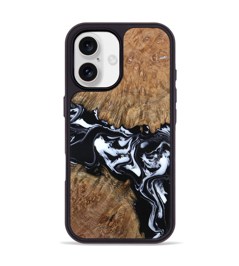 iPhone 17 Wood Phone Case - Gemma (Black & White, 798370)
