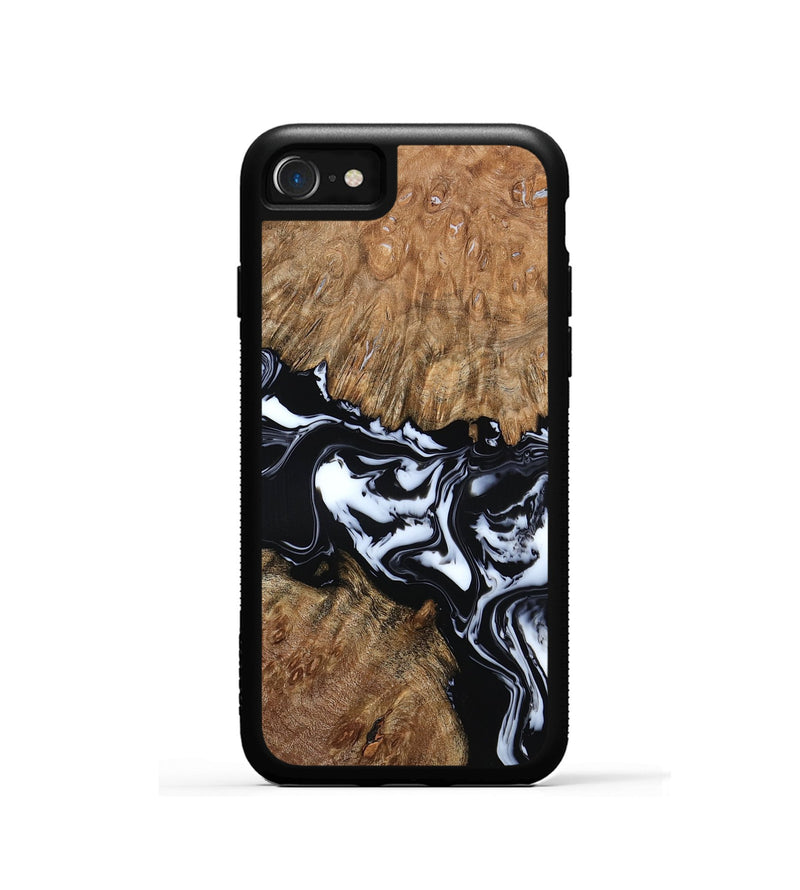 iPhone SE Wood Phone Case - Gemma (Black & White, 798370)
