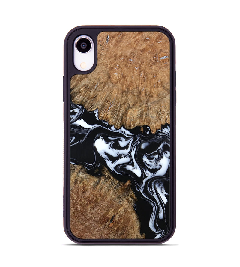 iPhone Xr Wood Phone Case - Gemma (Black & White, 798370)