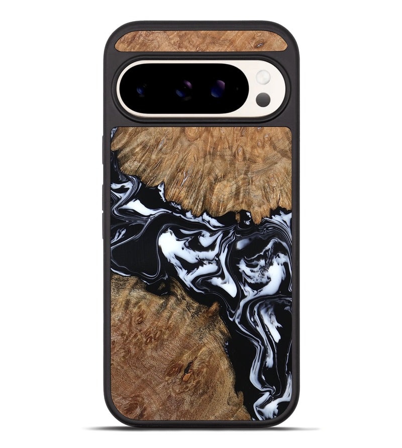 Pixel 10 Pro XL Wood Phone Case - Gemma (Black & White, 798370)