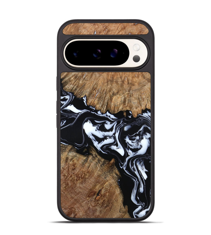 Pixel 9 Pro Wood Phone Case - Gemma (Black & White, 798370)