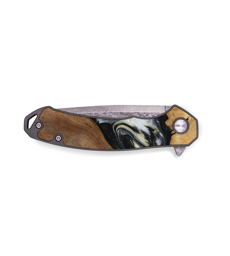 EDC Wood Pocket Knife - Gordon (Black & White, 798371)