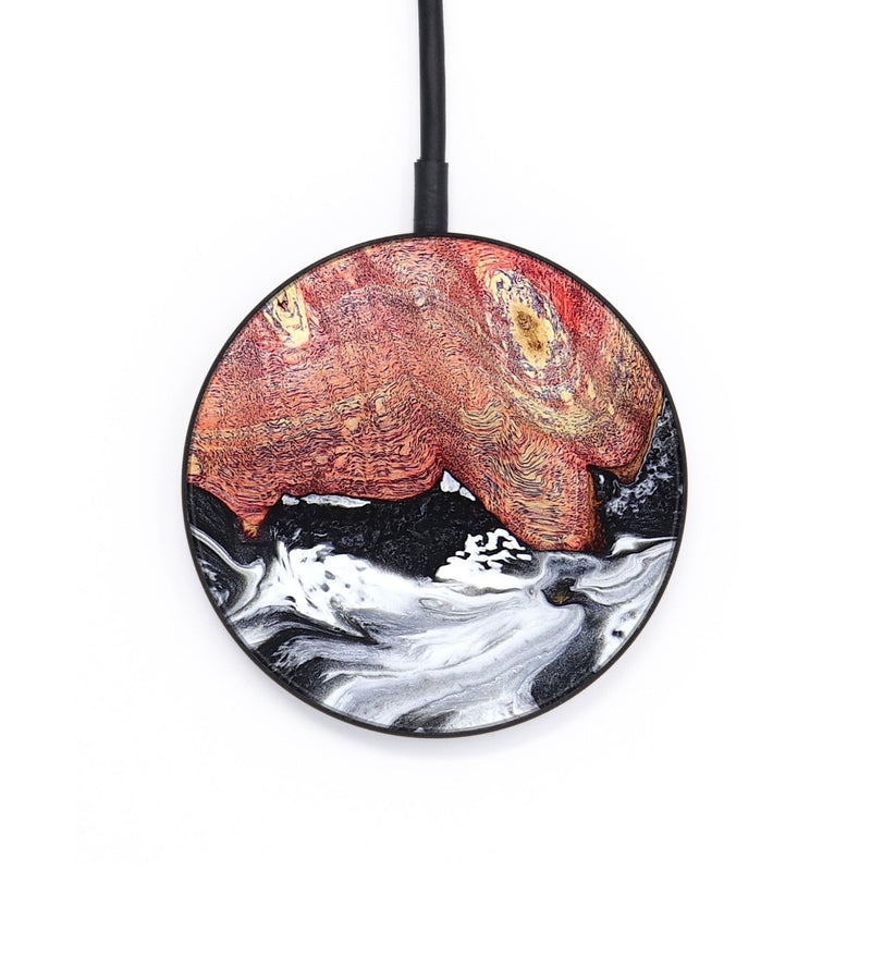 Circle Wood Wireless Charger - Deidre (Black & White, 798372)