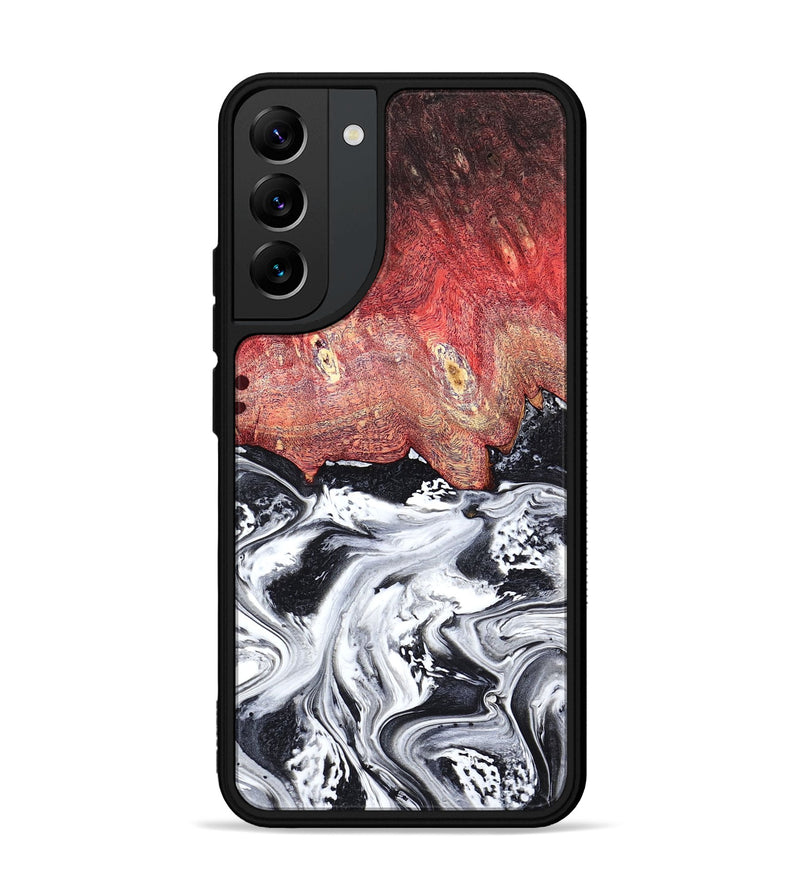 Galaxy S22 Plus Wood Phone Case - Deidre (Black & White, 798372)