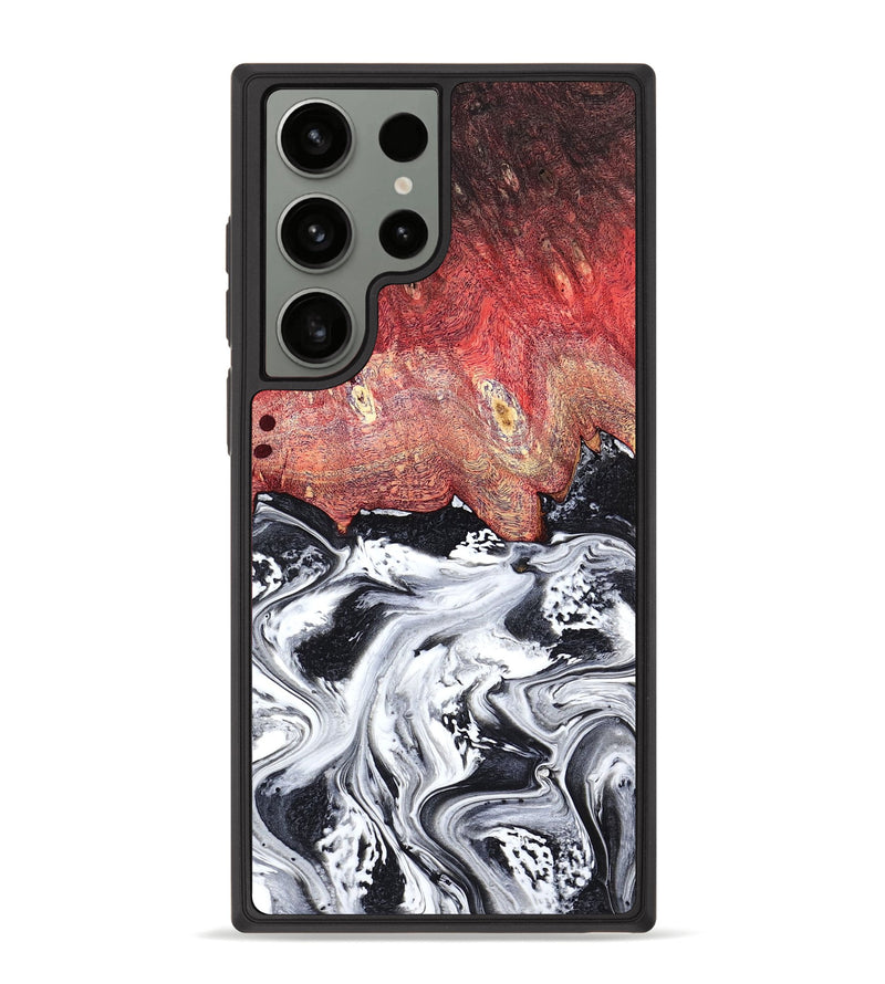 Galaxy S23 Ultra Wood Phone Case - Deidre (Black & White, 798372)