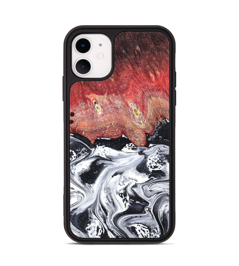 iPhone 11 Wood Phone Case - Deidre (Black & White, 798372)